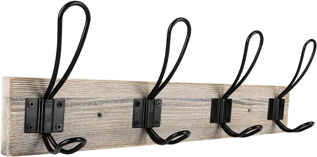 Wall Mounted Coat Rack,Wooden Entryway Vintage Rustic Coat Rack Hat Hanger Rack