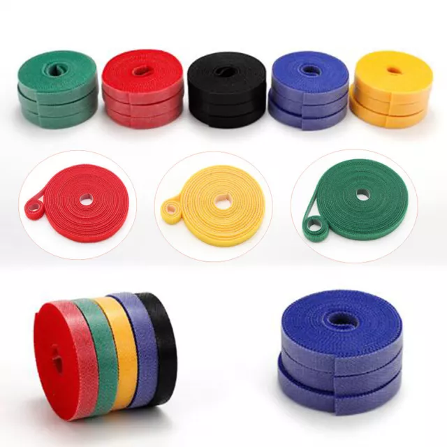 Hook And Loop Cable Ties Strap Double Sided Width 10mm/15mm/25mm Various Colours