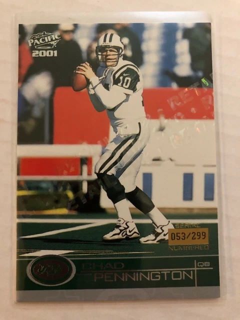 Chad Pennington 2001 Pacific Retail LTD #D 053/299 Limited New York Jets