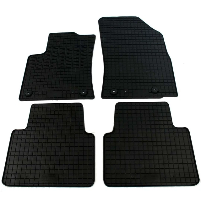 Tapis De Sol Caoutchouc Noir Pour Opel Crossland X (depuis 2017) - Lot De 4 Pièces, Antidérapant