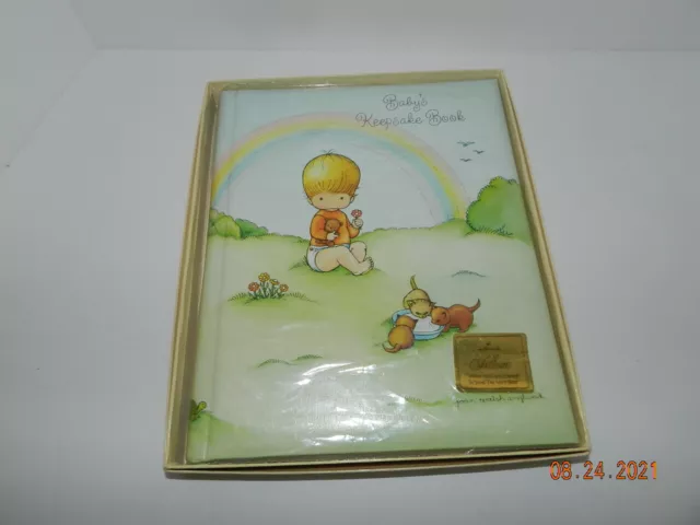 Vintage 1979 Hallmark Album Baby's Keepsake Book Joan Walsh Anglund rainbow