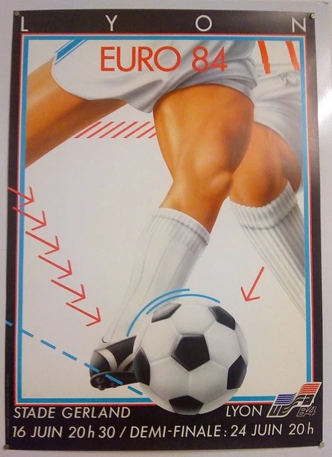 POSTER Vintage Euro 84 Football Paris - Haute Qualité - Format 60x80cm - Neuf