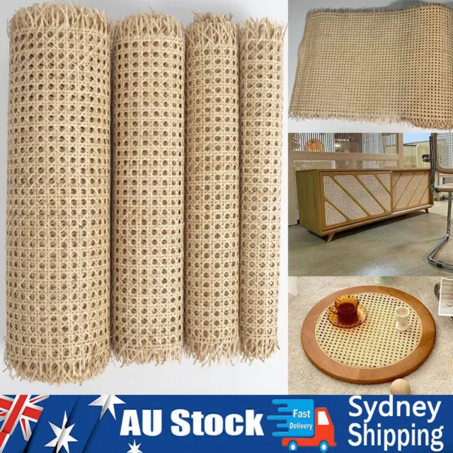 40*500CM Natural Rattan Cane Webbing Weave Roll Chair Rattan FREE AU DELIVERY