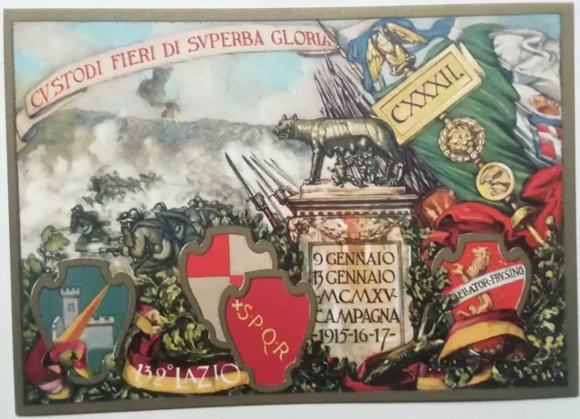 Cartolina 132 Reggimento Fanteria Lazio Militare Fanti Regno Regio Esercito