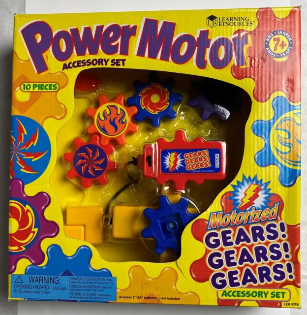 Learning Resources Power Motor Accessory Set Motorized Gears 7+ Years 10 Pieces