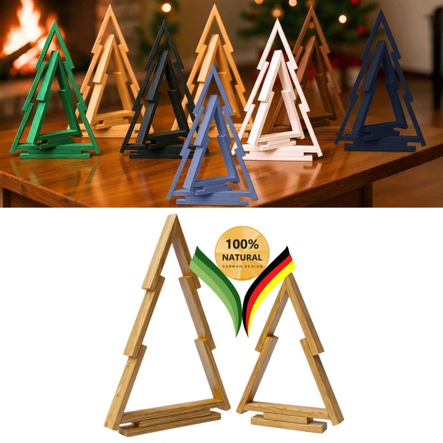 36 Décorations De Noël En Bois En Forme De Sapin - à Suspendre, Pour Intérieur/extérieur, Rouge