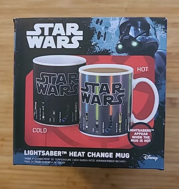 🏪 Star Wars Lightsaber Heat Change Mug Disney Ceramic - New & Boxed