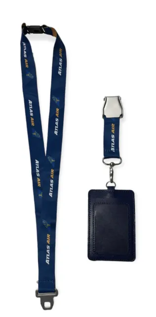 ATLAS AIR BLUE /YELLOW AIR BRUSH LANYARD U.S.A. FAST SHIPPING from Miami