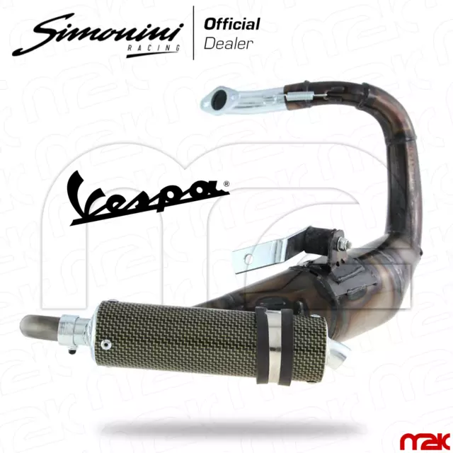 MARMITTA SCARICO RACING SIMONINI PIAGGIO VESPA PK S XL RUSH V HP FL2 50 125 cc