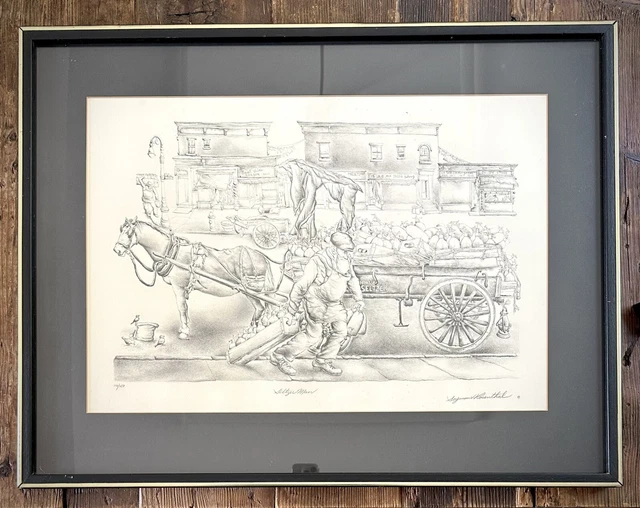 ‘Seltzer Man’ Limited Edition 116/250 by Seymour Rosenthal. 24” x 31” Framed.