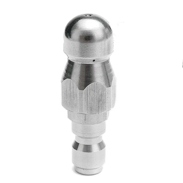 EMSea Buse De Nettoyage Tuyau Rotative 1/8" Acier Inoxydable - Jet D'Eau Haute Pression Pour Égouts
