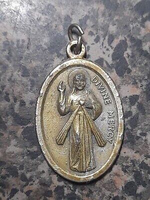 Medalla Vintage Divina Misericordia Jesús En Ti Confío Italia