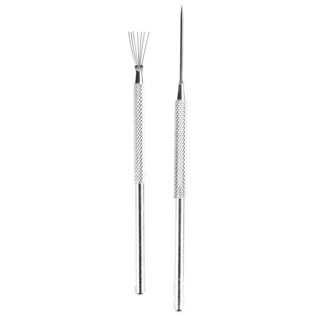 5-Piece Clay Needle Tools Set - Aluminum Feather Wire Texture Tools For Pottery, Sculpting & Cake Decorating