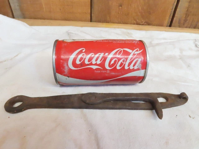 Original Antique Rustic Hand Forged 1800's Log Cabin Barn Door Latch 9-1/4" Hasp