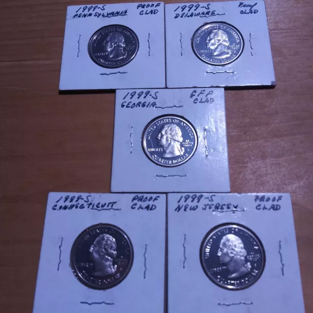1999-S Proof Silver Clad State Quarters