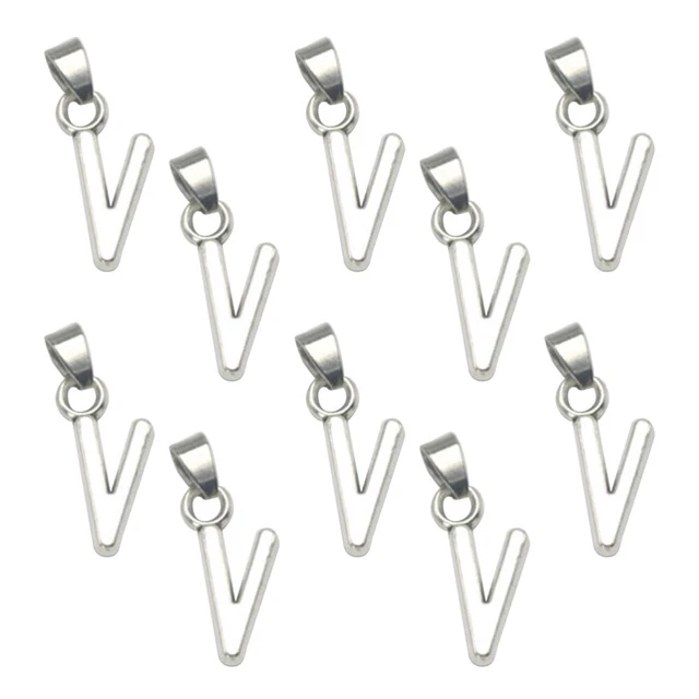 20 pcs DIY pendant charms Silber Initial Anhänger Alphabet Anhänger Diy Brief Ch 8