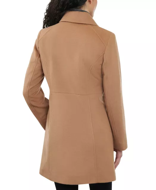 Michael Michael Kors Camel Petite Club-Collar Zip Coat B1934 Womens Size PL 2