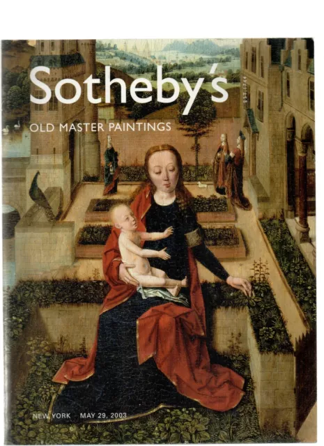 Sothebys (New York) Auction Catalogue  Old Masters Paintings May 29Th 2003 Ex