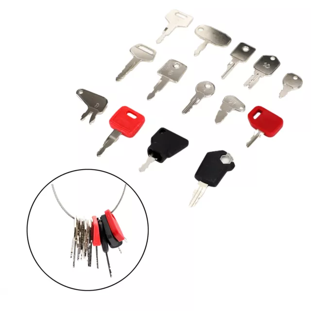 14 Keys Heavy Construction Equipment Ignition Key Set For Cat JD JCB Komatsu AUS