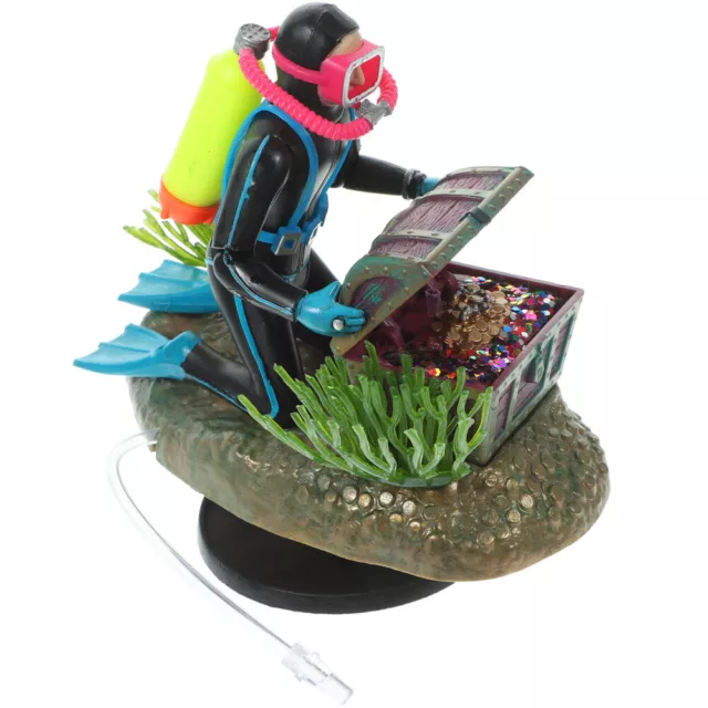 Plastique Fish Tank Treasure Chasse Grenouille Résine Décor D'aquarium