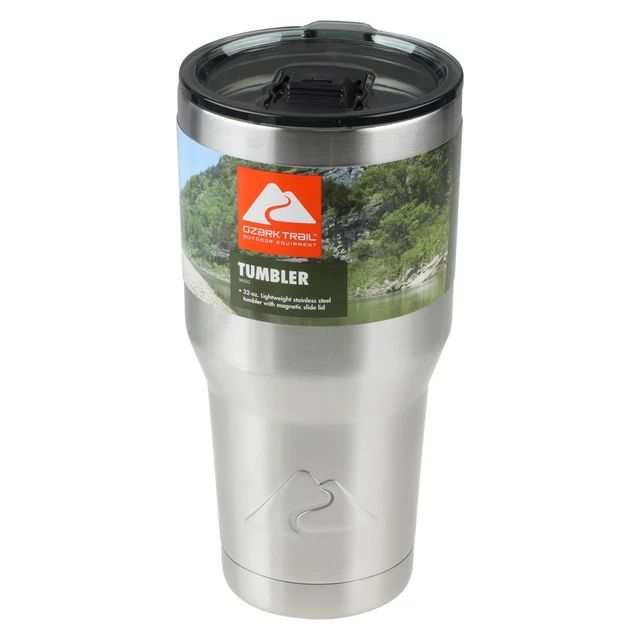 Ozark Trail 32 Oz Vacuum Insulated Stainless Steel Tumbler-Silver