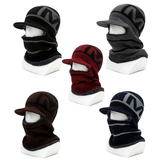 Di spessore Copricollo Set sciarpa cappello berretto Plus velluto Inverno caldo