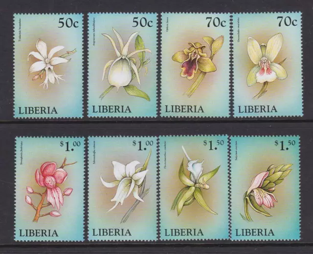 Estampillas De Flores Liberia 1999 Orquídeas De Todo El Mundo Montadas Sin Montar O Nunca Montadas - Fl111