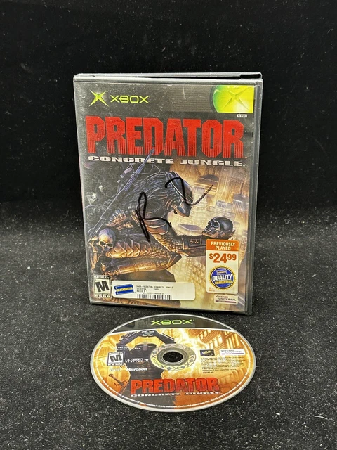 Predator Concrete Jungle Microsoft Xbox Case & Game No MANUAL Authentic Works