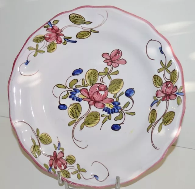 BELLE ASSIETTE DECORATIVE DECOR  FLEURS Artisanale déco main collection vitrine