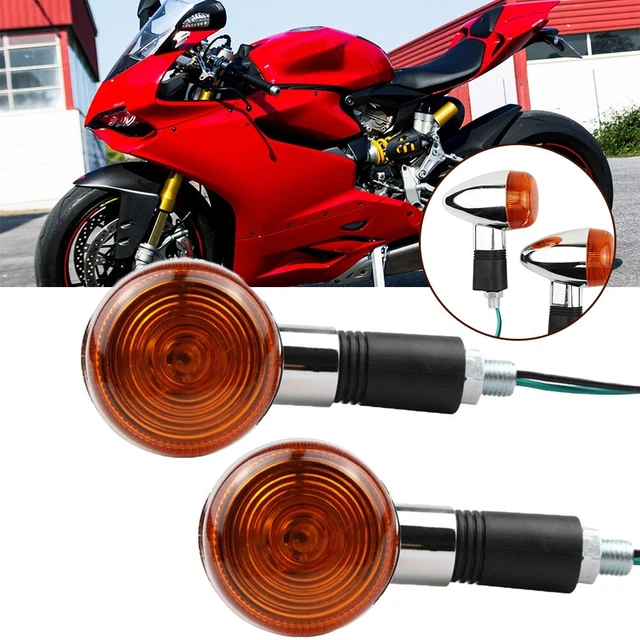 Indicateurs de Moto 28mm-58mm Clignotant Fourche Support de Tube Pince Indicateur LED Ambre pour H&Arley pour pour Y&amaha pour S&uzuki Café Racer Cruiser Bobber
