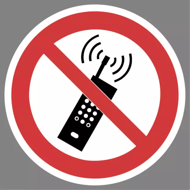 Handys verboten Aufkleber Sticker Schild Hinweis Verbotsschild
