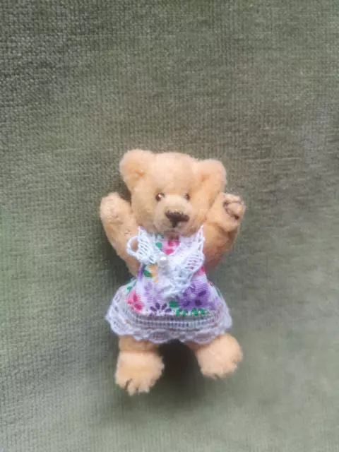 Künstlerteddy BOMARIE Miniatur Teddy  7 cm UNIKAT mit Zertifikat Sammlerstück