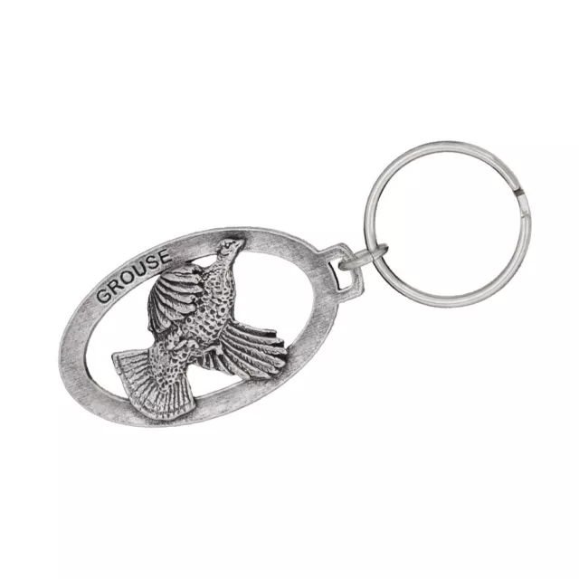 Creative Pewter Designs Ruffed Grouse Flushing Bird KeyChain, Key Fob, B030KC