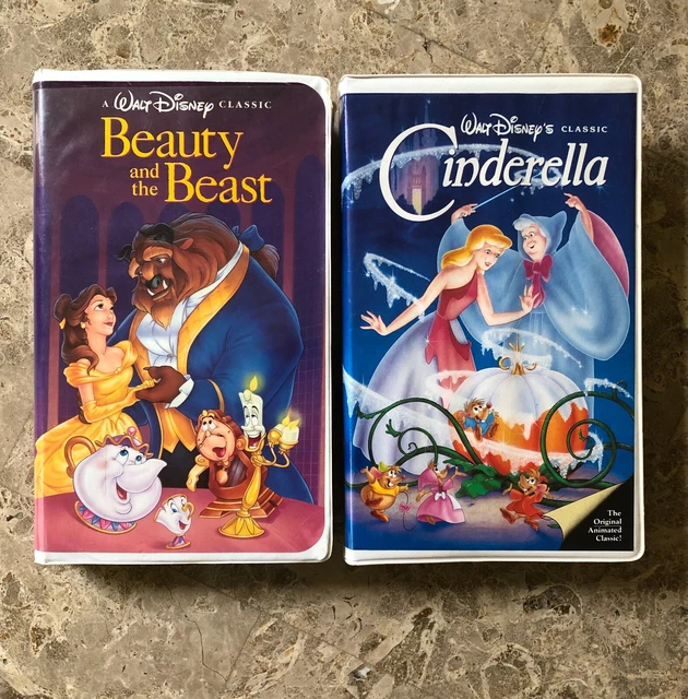 LOT DE 2 cassettes Disney VHS La Belle et la Bête Cendrillon Diamant