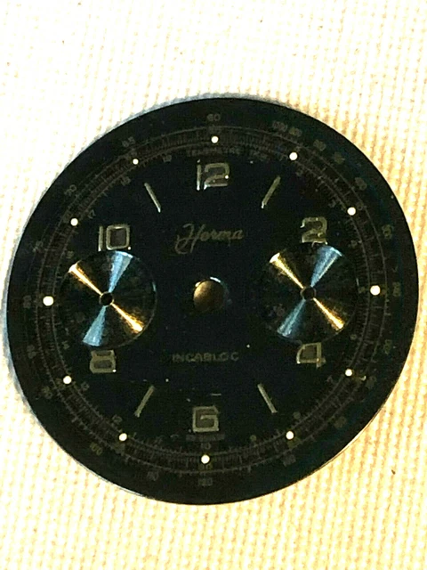 Cadran Chronographe Herma Incabloc - 29,9 Mm - Pour Montre Chrono - Neuf Sans Emballage