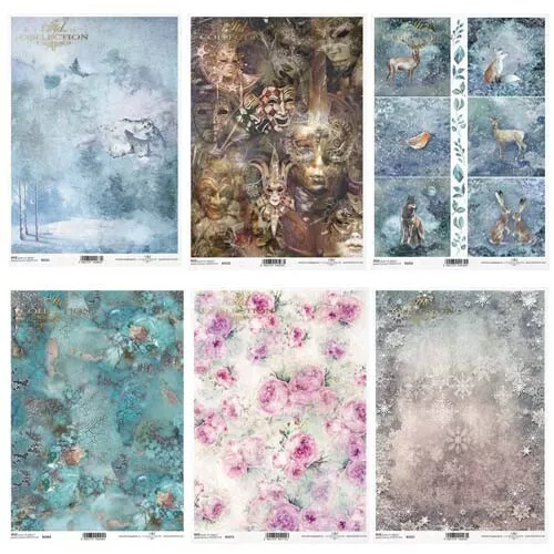 ITD Collection E - Decoupage Rice Paper A4 Sheet - VARIOUS DESIGNS