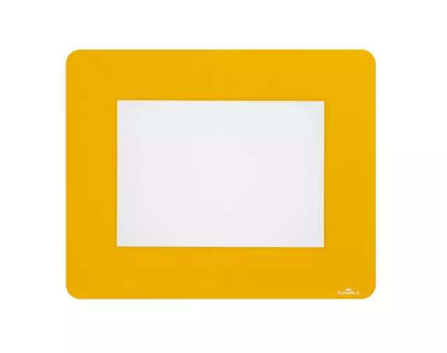 Durable Adhesive Non Slip Floor Frame Safety Label Holder | 10 Pack | A5 Yellow