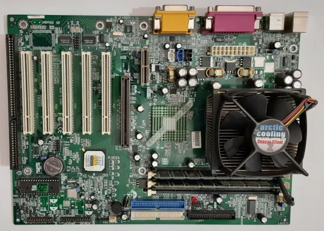 QDI KinetiZ 7B Sockel A  AGP ISA Mainboard + AMD Athlon 800MHz + 512MB SD-RAM