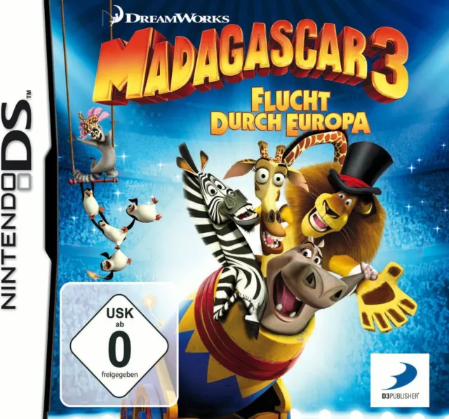 Nintendo 3D / Madagascar 3 - Flucht durch Europa, gebraucht, getestet