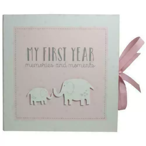 Pink Record Memory Book My First Year Keepsake Baby Shower Gift Girl Memories