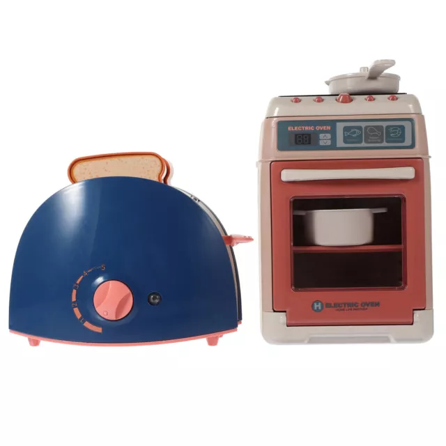 2 Sets Mini Oven Kitchen Playing House Toy Child Accessories