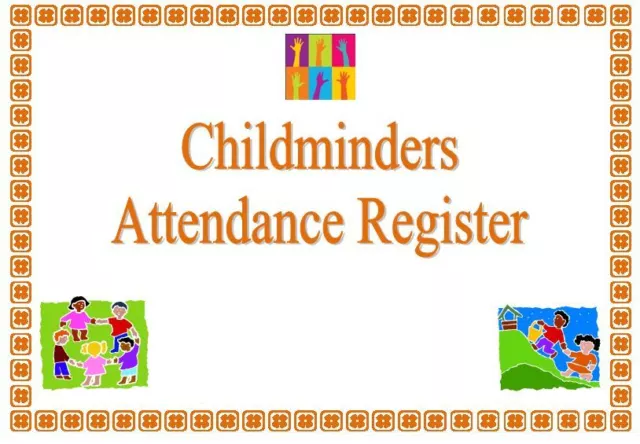 Childminder ATTENDANCE RECORD BOOK REGISTER readymade easy to use childminding