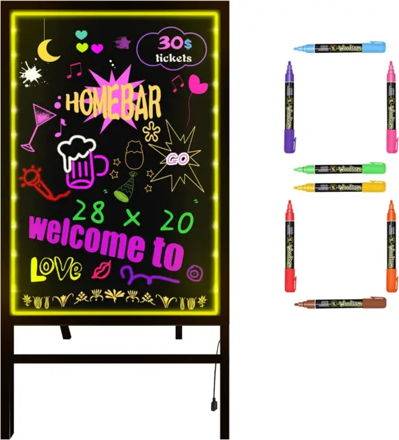 Standing LED Board Sign - First Illuminated Easel with 28″ X 20 ″ with Stand