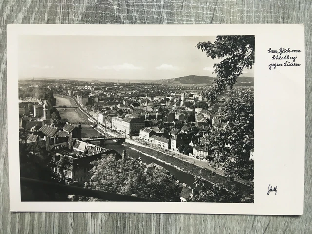 AK Graz Blick vom Schloßberg gegen Süden ca 1940er | 2102