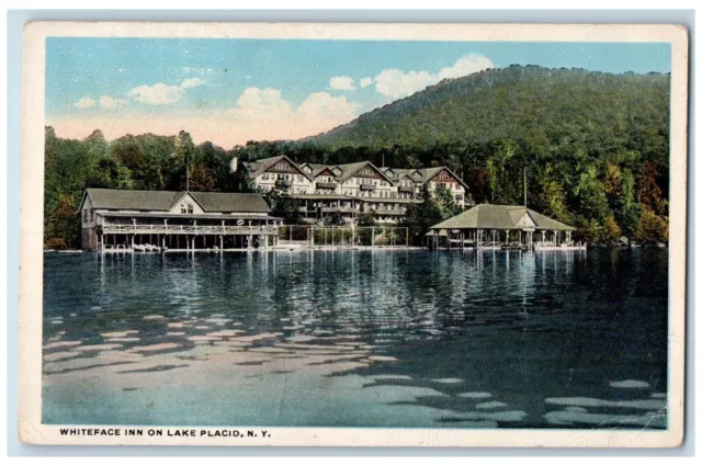 c1910 Overlooking Whiteface Inn Lake Placid New York NY Vintage Antique Postcard