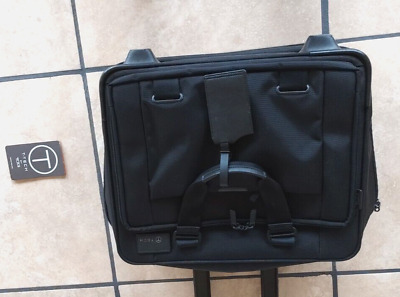 Tumi Tech 58602 Black Ballistic Nylon Rolling Wheeled Laptop Briefcase Luggage 3