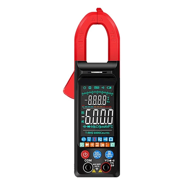 Power Probe PPDCM80 Pinza Amperimétrica Digital Corriente AC/DC 80Amp Tensión DC/AC 600V CAT III con Auto Rango NCV Luz de Trabajo medición Resistencia Frecuencia Temperatura