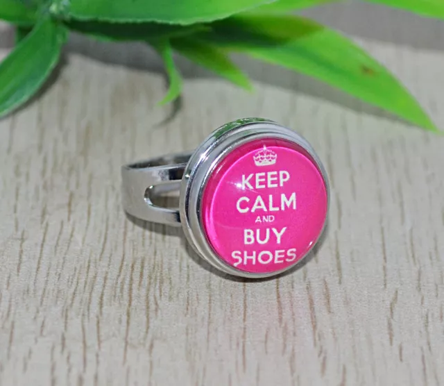 KEEP CALM and... Ring +++ AUSWAHL +++ snap Wechselring Button Druckknopf Glas 2