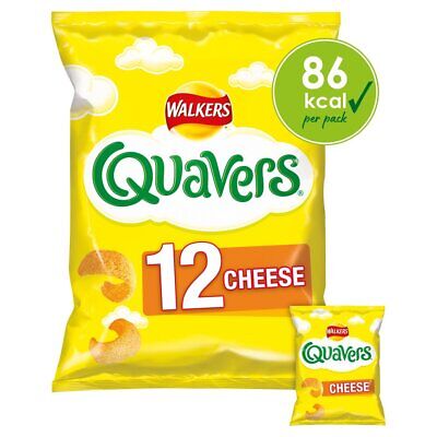 12 Paquets De Walkers Quavers Chips Fromage Collations 16g