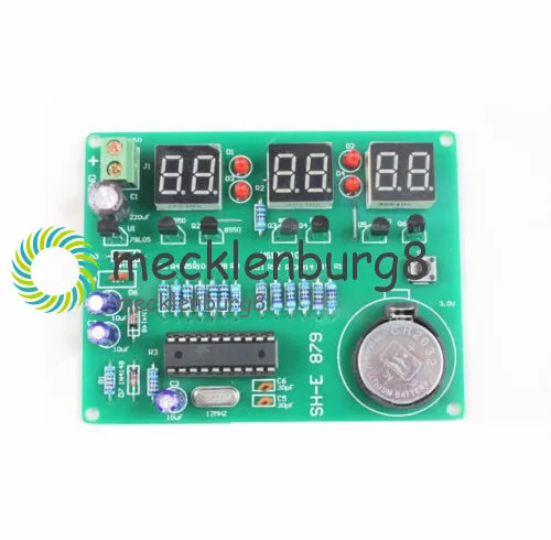 AT89C2051 6Digit Electronic Clock Kit Digital LED Tube Clock Set DIY DC 5-12V
